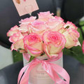 2 Toned Fresh China Roses Bloombox | Korean-Inspired Floral Artistry